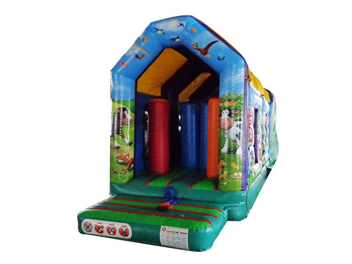two part netted obstacle course Farmyard 11.2X2.8X3.5